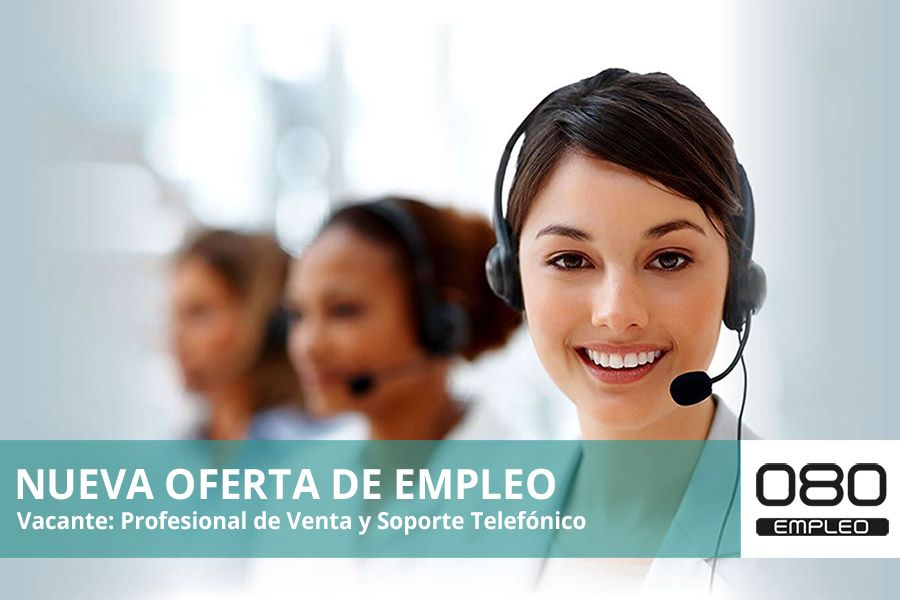 imagen oferta de empleo profesional venta y soporte telefónico logo